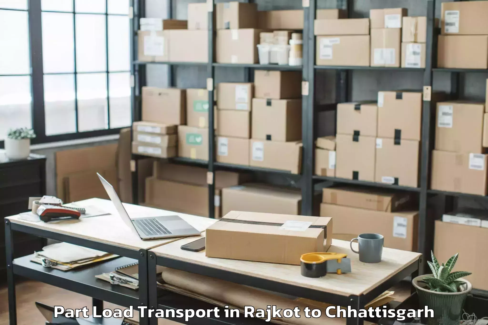 Easy Rajkot to Gaurella Part Load Transport Booking